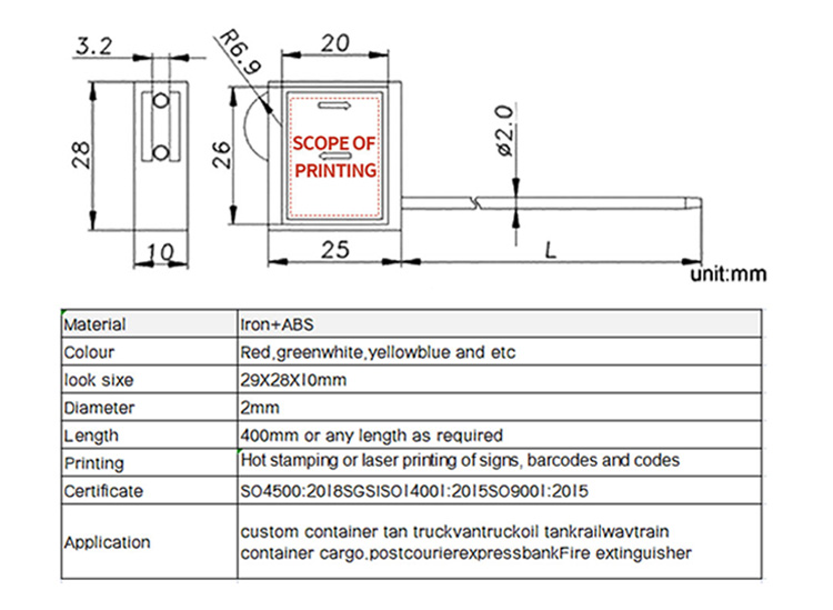 Stainless steel wire seal Stainless steel wire seal