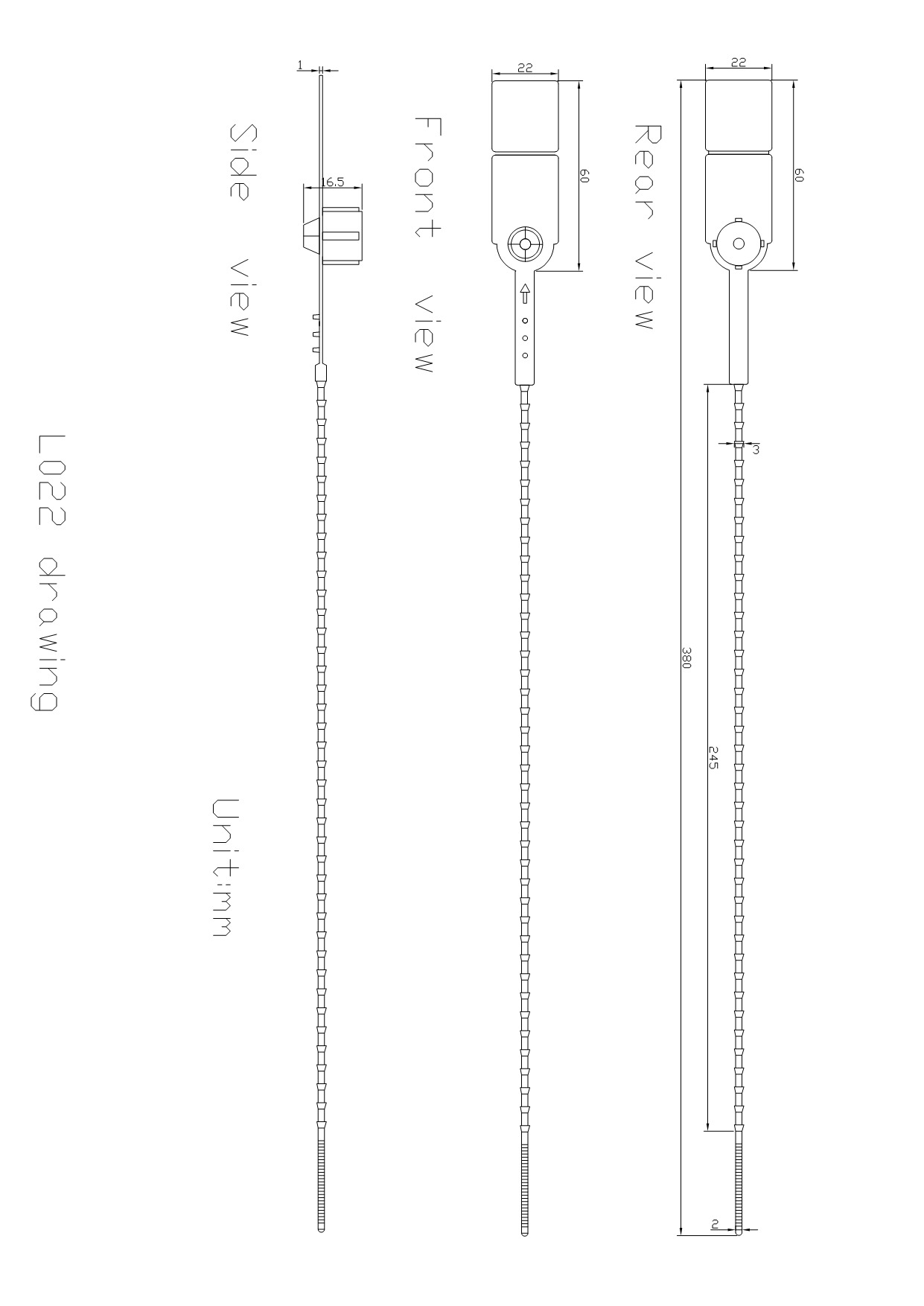 L022 Plastic Security Ties L022 Plastic Security Ties