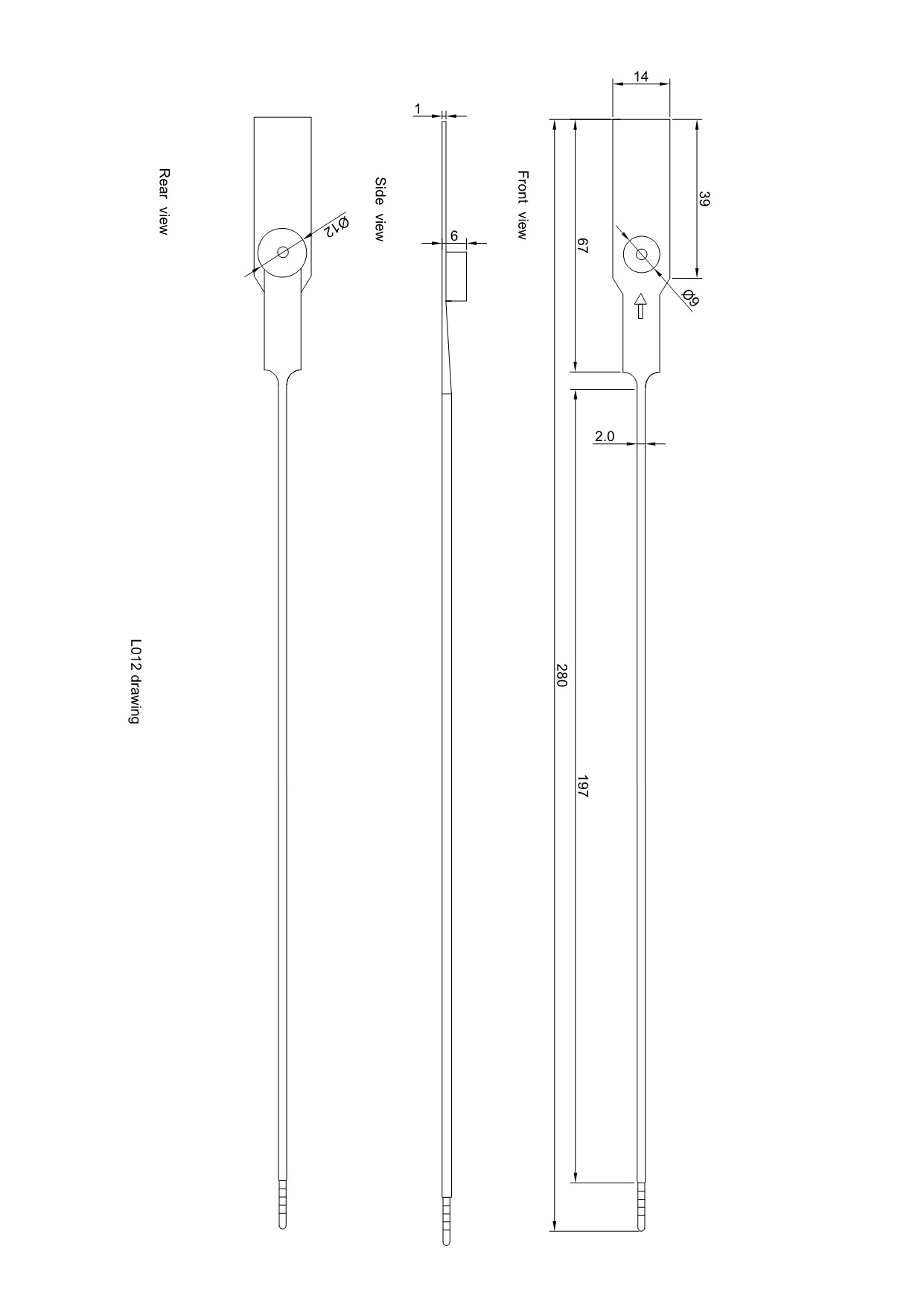 L012 Custom Plastic Truck Seals L012 Custom Plastic Truck Seals