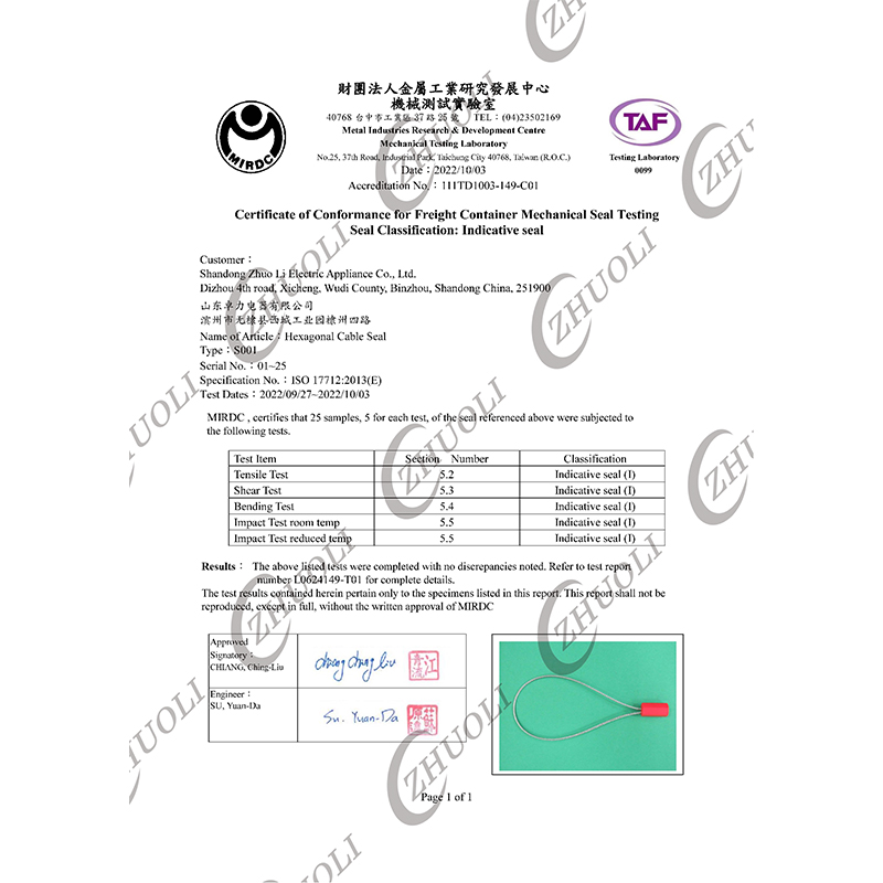 Security Cable Seals Security Cable Seals