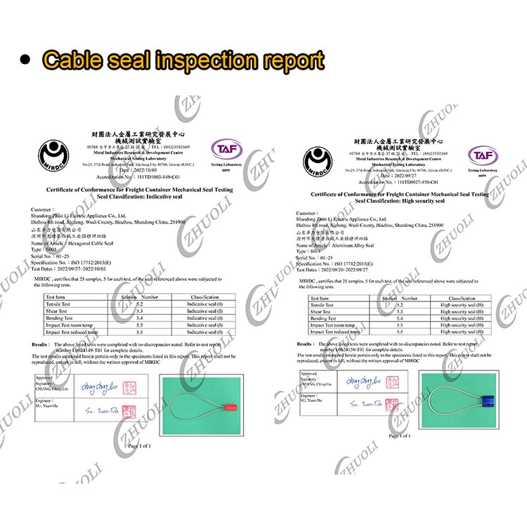 S001 Pull Tight Cable Seals S001 Pull Tight Cable Seals